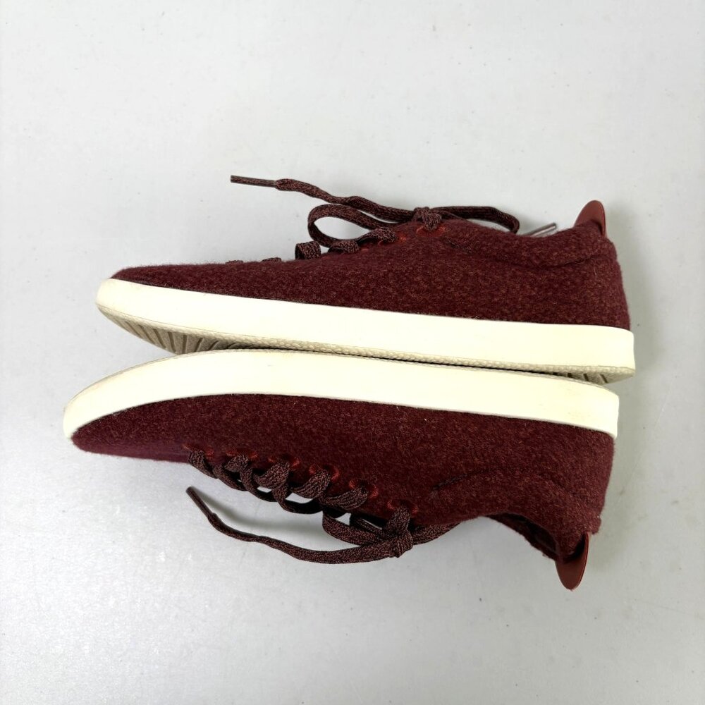 Allbirds WP Wool Pipers Shoes Womens 6 Burgundy Low Top Comfort Lace Sneakers - Picture 9 of 11